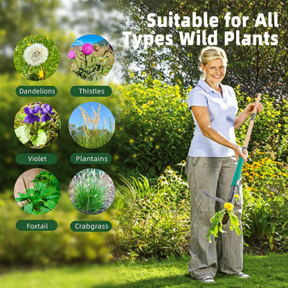 Manual Weed Puller Tool,Handheld Weeder with Ergonomic Handle & Weed Eject Feature,Stand Up Garden Weed Remover for Efficient Weed Removal in Lawn, Yard, Flower Bed & Outdoor Vegetable Garden Weeding