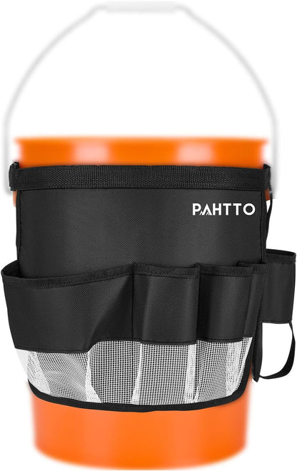 Bucket Tool Organizer, 5 Gallon Garden Bucket Tool Bag with Mesh Pocket