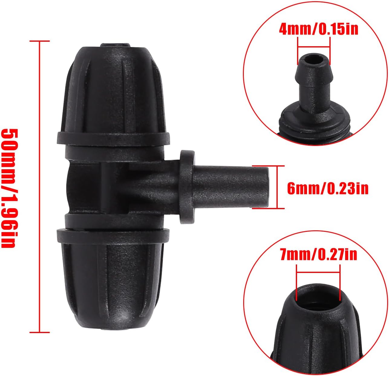 70 Pcs 1/4 Inch Drip Irrigation Fittings Kit,Green