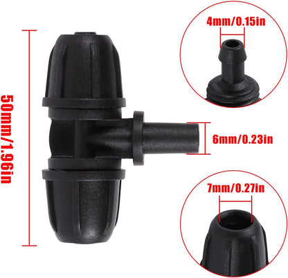 70 Pcs 1/4 Inch Drip Irrigation Fittings Kit,Green