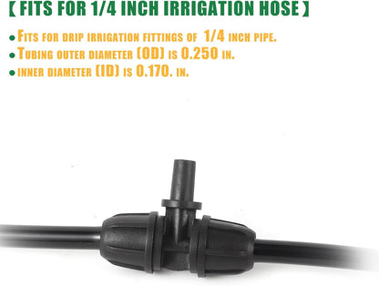 70 Pcs 1/4 Inch Drip Irrigation Fittings Kit,Green