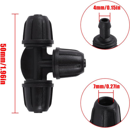 70 Pcs 1/4 Inch Drip Irrigation Fittings Kit,Green