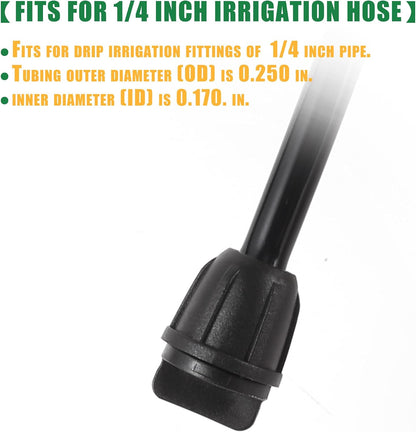 70 Pcs 1/4 Inch Drip Irrigation Fittings Kit,Green