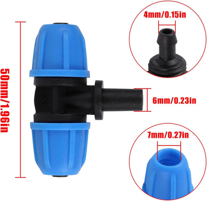 70 Pcs 1/4 Inch Drip Irrigation Fittings Kit,Green