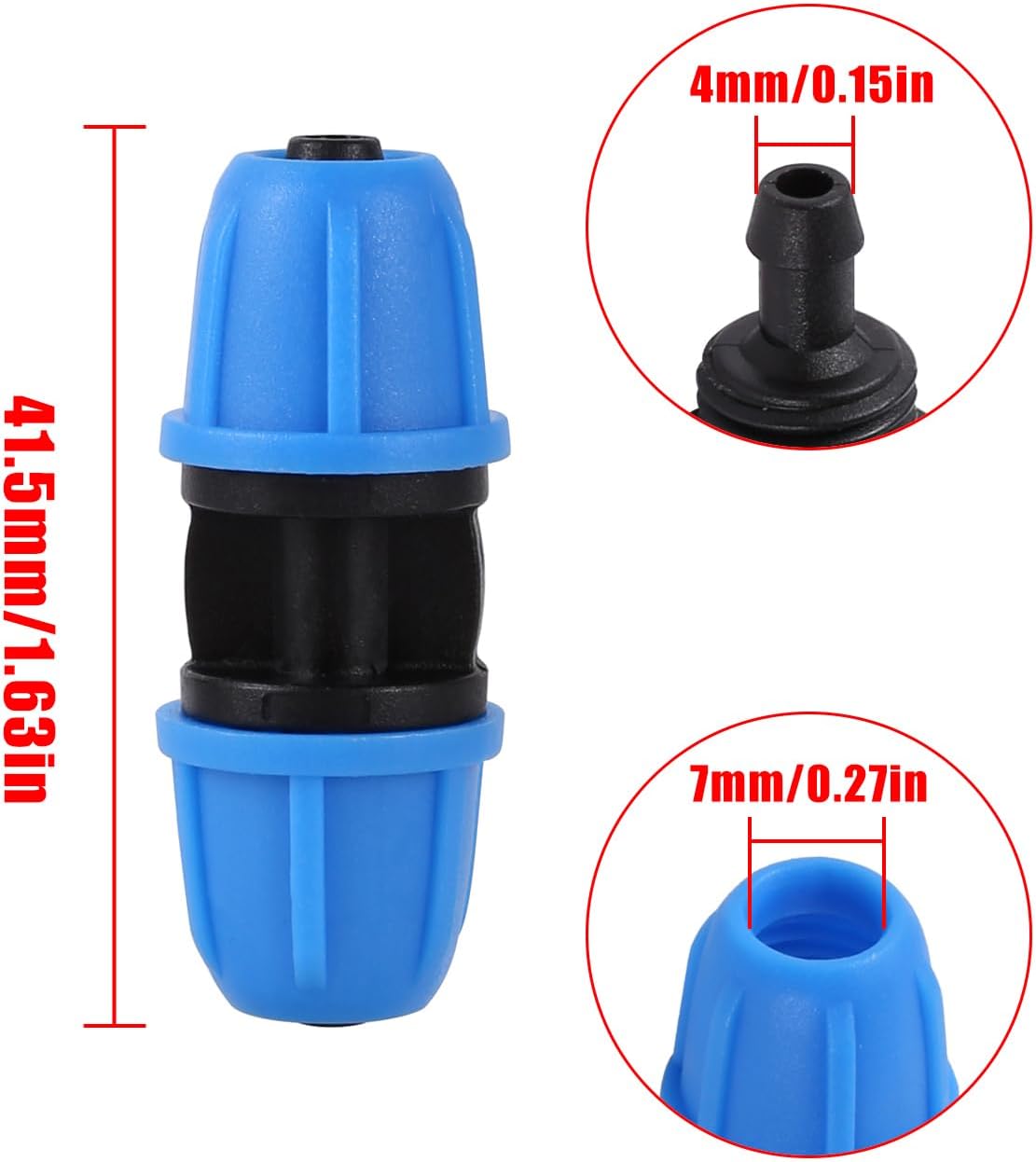 70 Pcs 1/4 Inch Drip Irrigation Fittings Kit,Green