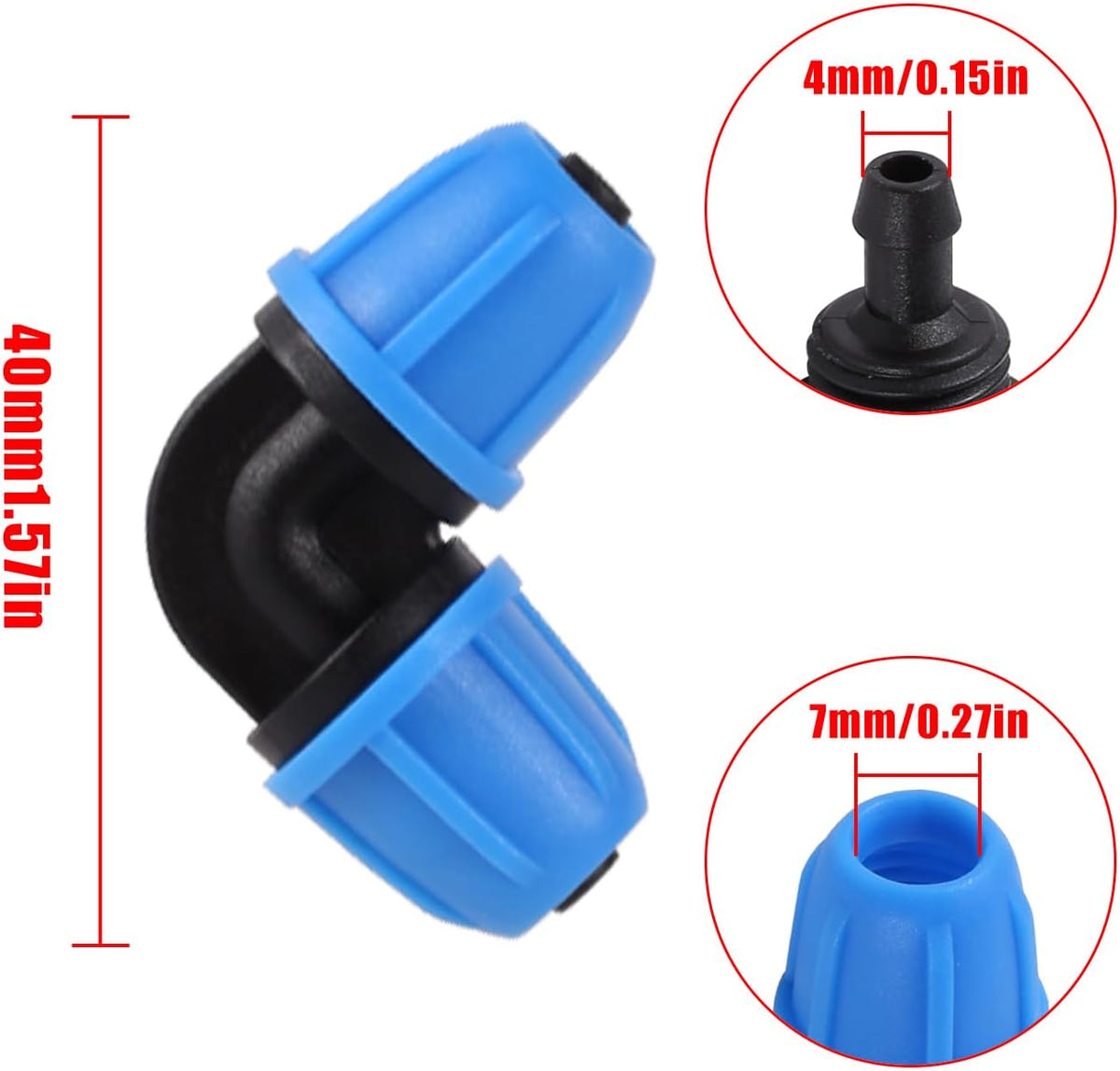 70 Pcs 1/4 Inch Drip Irrigation Fittings Kit,Green