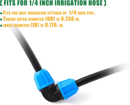 70 Pcs 1/4 Inch Drip Irrigation Fittings Kit,Green