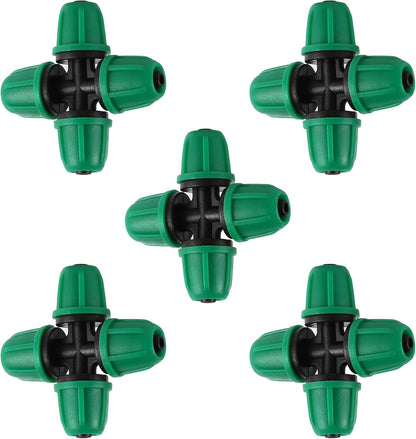 70 Pcs 1/4 Inch Drip Irrigation Fittings Kit,Green