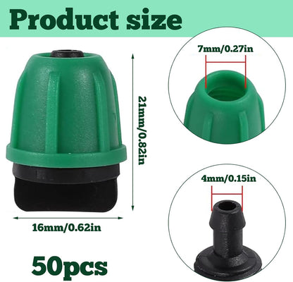 70 Pcs 1/4 Inch Drip Irrigation Fittings Kit,Green