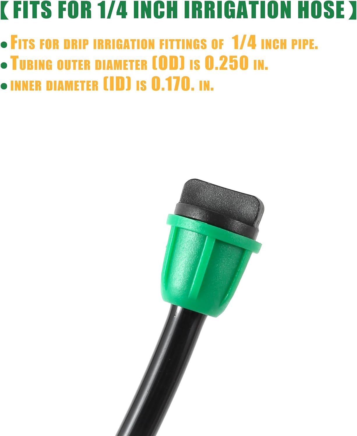 70 Pcs 1/4 Inch Drip Irrigation Fittings Kit,Green