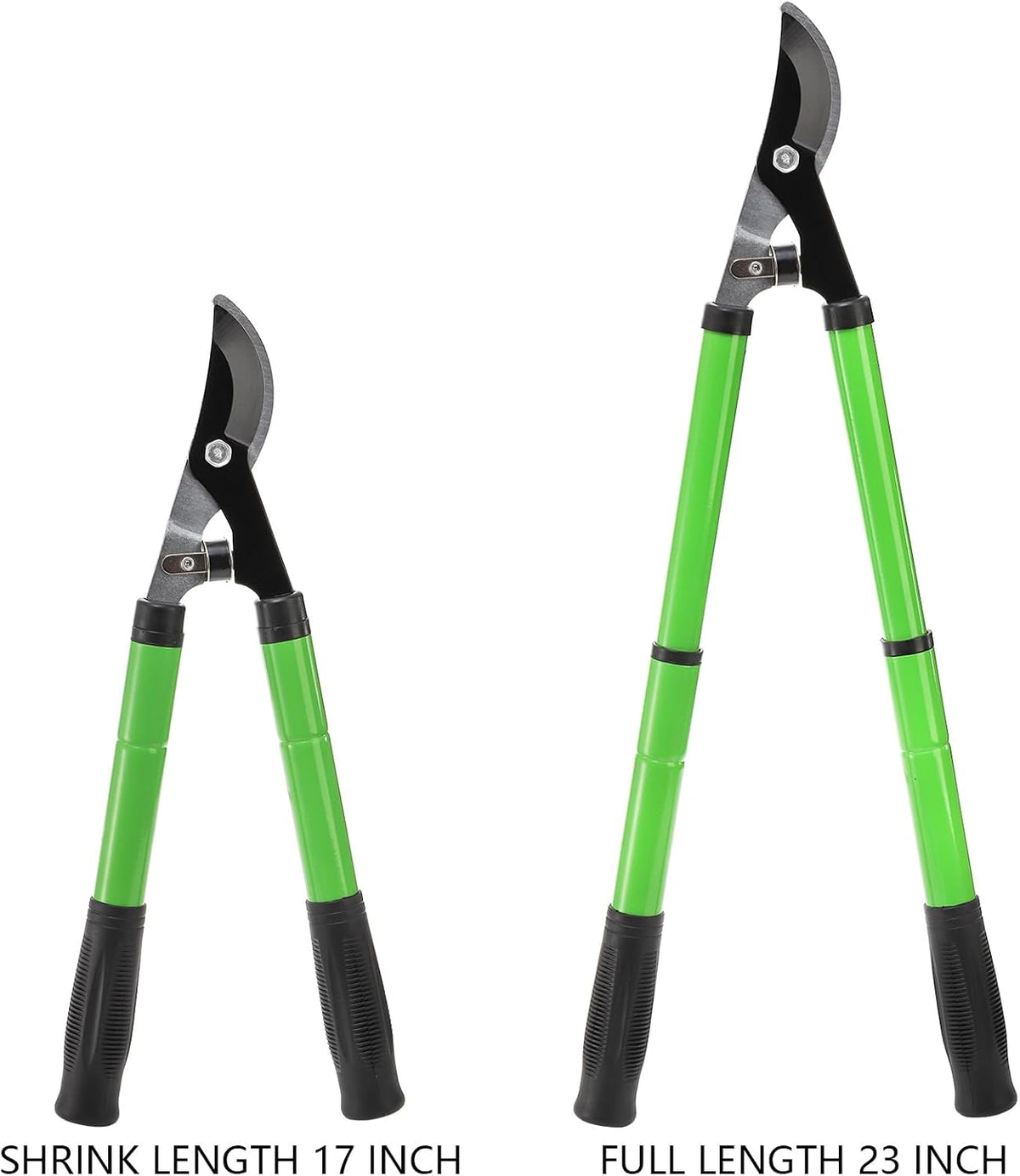 Extendable Lopper with Compound Action, 17"-23" Garden Loppers SK5 Sharp Blade Tree Trimmer Bypass Pruning Shears, Telescopic Branch Cutter Heavy Duty Tree Pruner