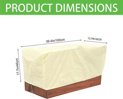 Plant Frost Cover, Rectangular Planter Plant Winter Frost Blanket with Drawstring, Garden Netting for Garden Protection, Raised Beds in Winter Damaged Bark 2 Pcs(59 * 15.7 * 17.7 INCH)