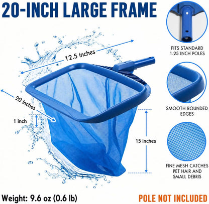 20" Pool Skimmer Net, Blue