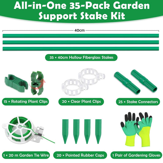 117 PCS Garden Stakes, Fiberglass Tomato Stakes, Garden Sticks