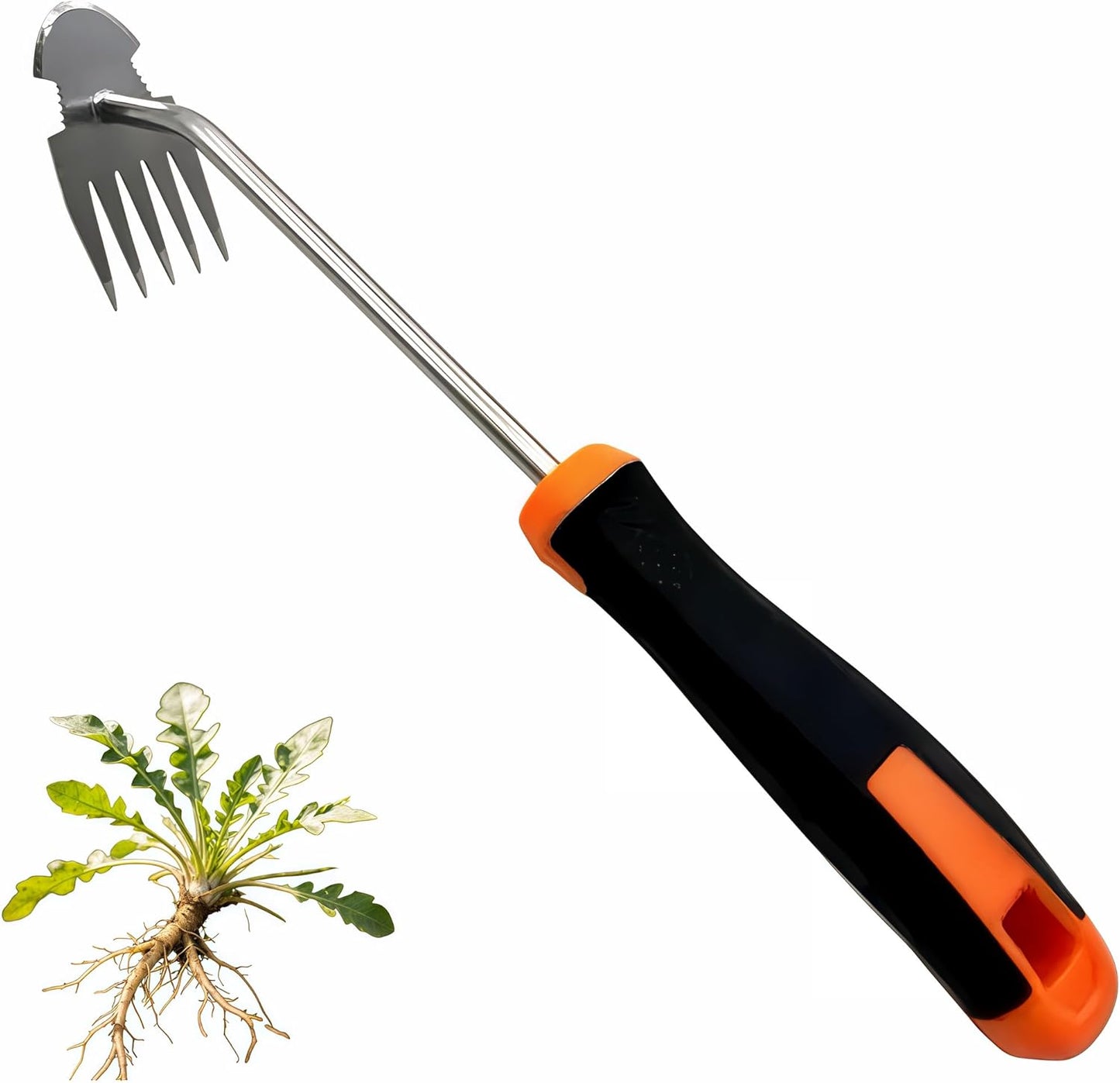 Weed Puller Tool, Handheld 5-Claw Dual Action Garden Weeding Tools