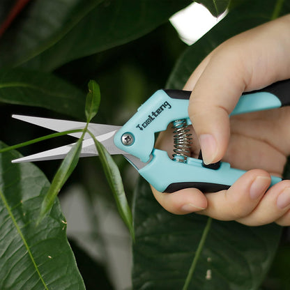 3 Packs Pruning Shears, Garden Trimming Scissors, Gardening Hand Pruning Snips, Titanium Coated Precision Bonsai Pruning Shears, Convenient and Efficient Flower Cutters (Blue)