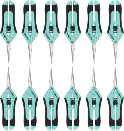 3 Packs Pruning Shears, Garden Trimming Scissors, Gardening Hand Pruning Snips, Titanium Coated Precision Bonsai Pruning Shears, Convenient and Efficient Flower Cutters (Blue)