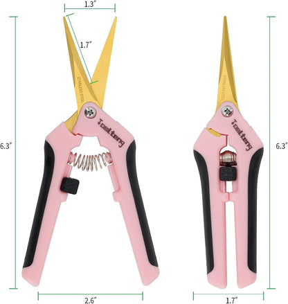 3 Packs Pruning Shears, Garden Trimming Scissors, Gardening Hand Pruning Snips, Titanium Coated Precision Bonsai Pruning Shears, Convenient and Efficient Flower Cutters (Blue)