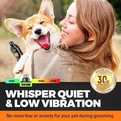 Whisper Quiet Dog Nail Grinder Safe & Stress-Free for Sensitive Dogs Cats