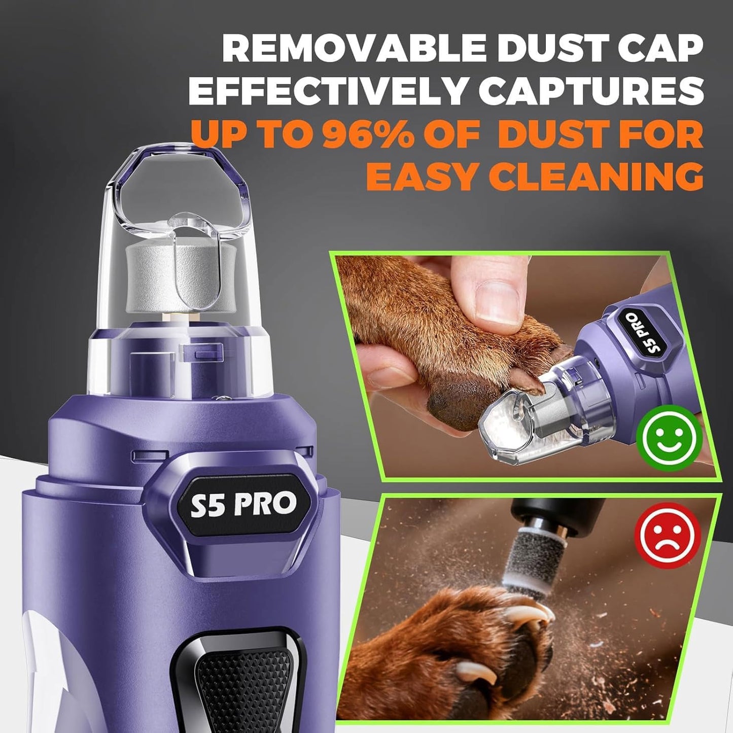 Whisper Quiet Dog Nail Grinder Safe & Stress-Free for Sensitive Dogs Cats