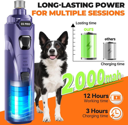 Whisper Quiet Dog Nail Grinder Safe & Stress-Free for Sensitive Dogs Cats