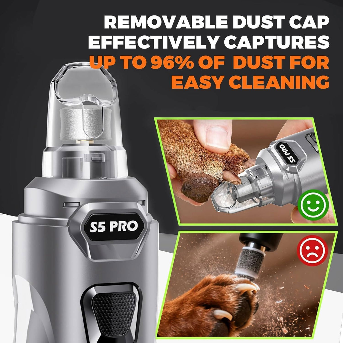 Whisper Quiet Dog Nail Grinder Safe & Stress-Free for Sensitive Dogs Cats