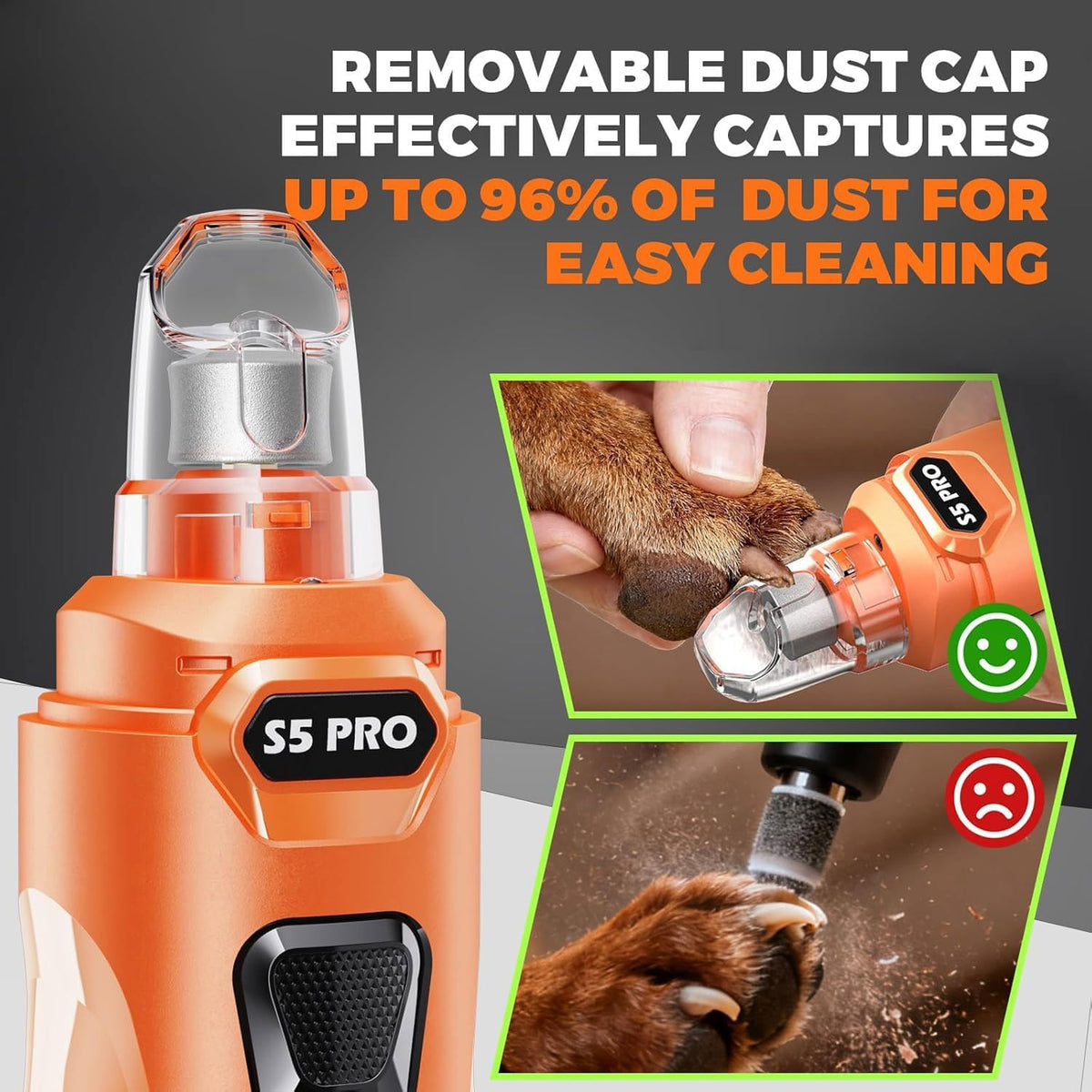 Whisper Quiet Dog Nail Grinder Safe & Stress-Free for Sensitive Dogs Cats