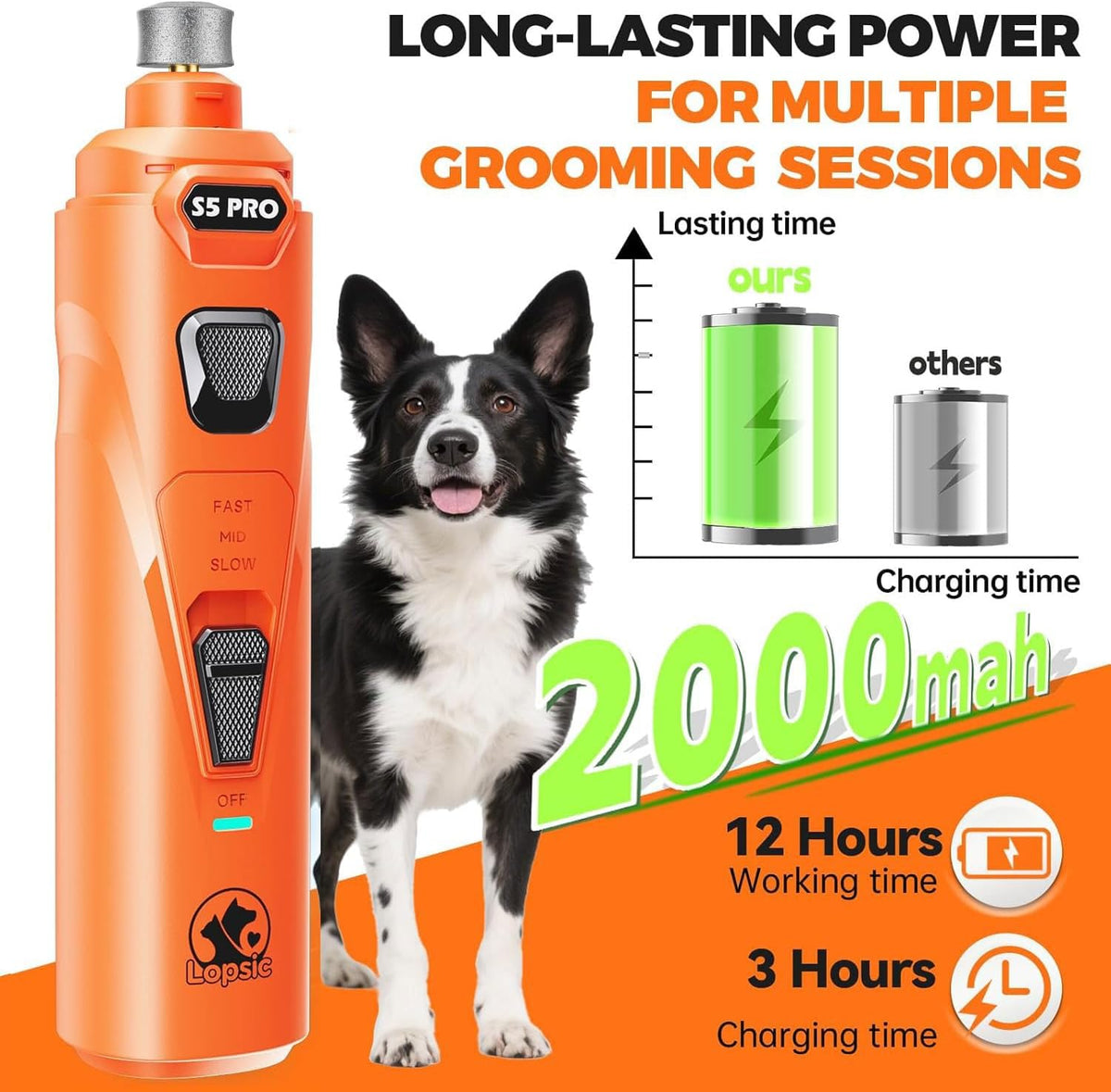 Whisper Quiet Dog Nail Grinder Safe & Stress-Free for Sensitive Dogs Cats