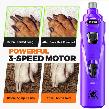 Whisper Quiet Dog Nail Grinder Safe & Stress-Free for Sensitive Dogs Cats