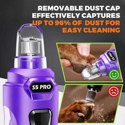 Whisper Quiet Dog Nail Grinder Safe & Stress-Free for Sensitive Dogs Cats