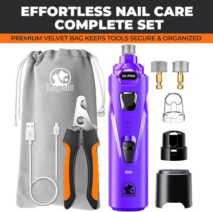 Whisper Quiet Dog Nail Grinder Safe & Stress-Free for Sensitive Dogs Cats