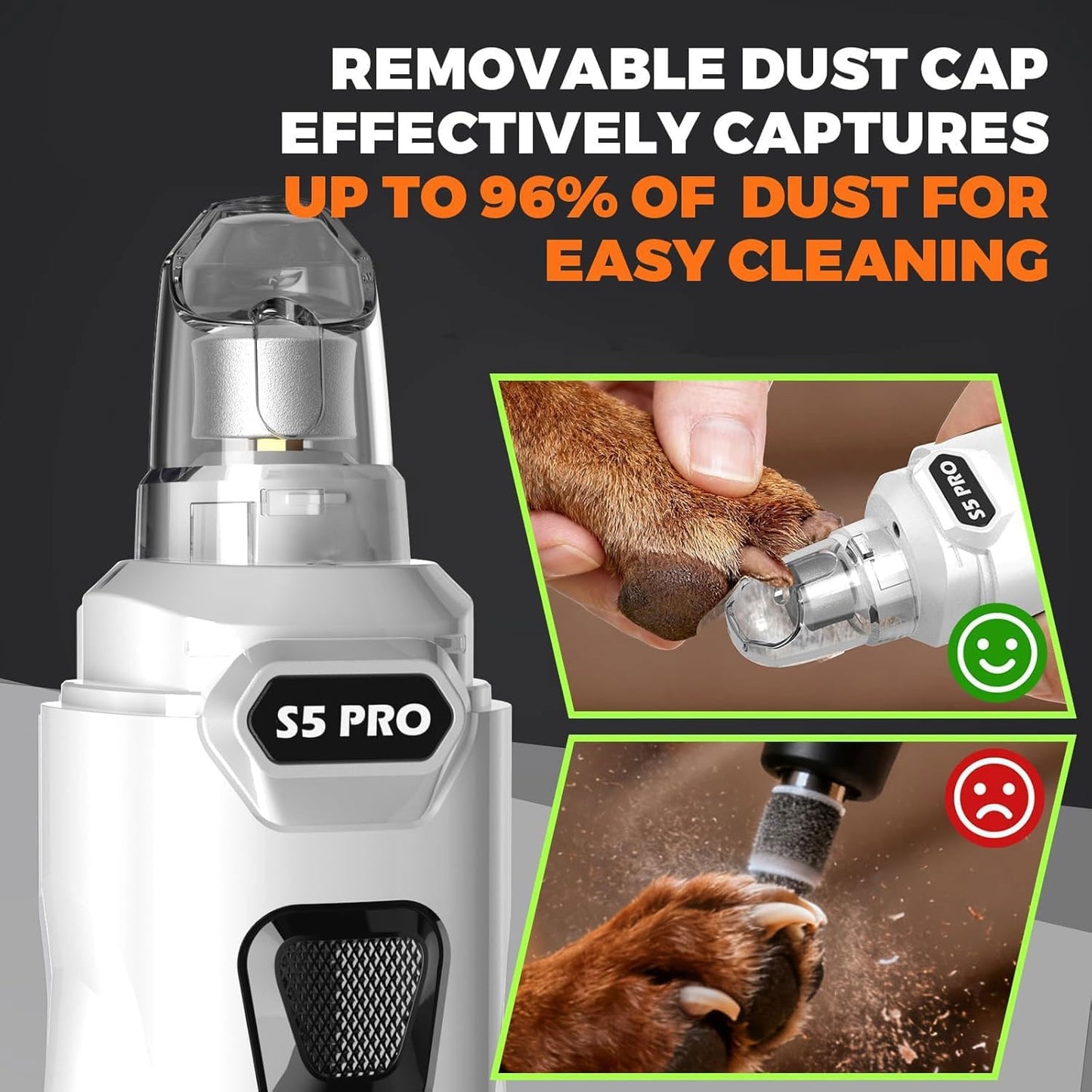 Whisper Quiet Dog Nail Grinder Safe & Stress-Free for Sensitive Dogs Cats