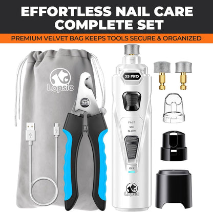 Whisper Quiet Dog Nail Grinder Safe & Stress-Free for Sensitive Dogs Cats