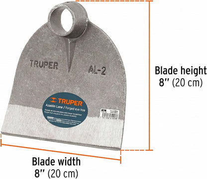 Lane No. 2 Field Hoe Head, 2 lb Forged Steel, Heavy-Duty Replacement Hoe Head for Agriculture and Landscaping (Model AL-2/10606)