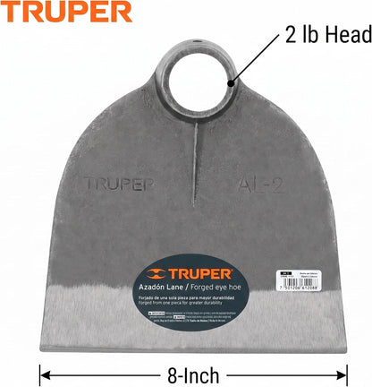 Lane No. 2 Field Hoe Head, 2 lb Forged Steel, Heavy-Duty Replacement Hoe Head for Agriculture and Landscaping (Model AL-2/10606)