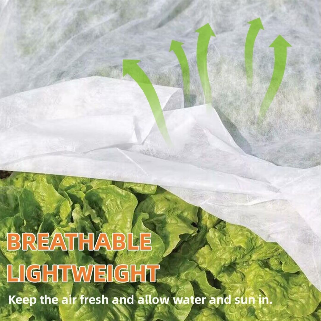 10x40FT Plant Cover Freeze Protection 1.06 oz/yd² Winter Floating Row Covers for Garden Raised Bed Reusable Frost Cloth Blanket for Vegetables/Tree/Flower/Fruit Outdoor Plants