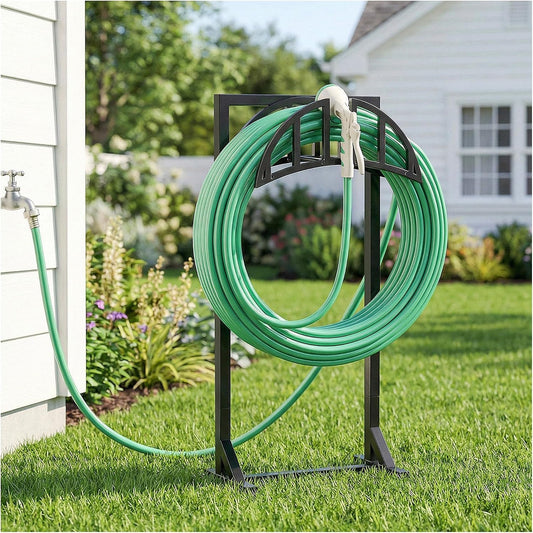 Garden Hose Holder Stand, Water Hose Reel Storage Rack