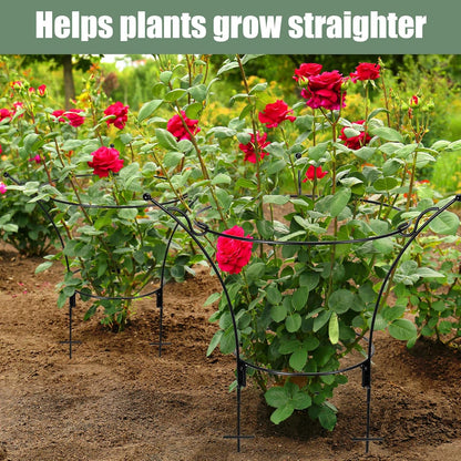 2Pack Large Peony Cages and Supports,23.2x13.4in Grow-Through Support Rings