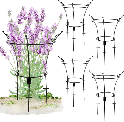 2Pack Large Peony Cages and Supports,23.2x13.4in Grow-Through Support Rings