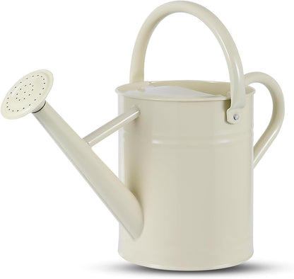 1 Gallon Watering Can for Plants, Watering Cans for Indoor&Outdoor Gardening, Galvanized Steel Watering Pot with Removable Spout, Metal Water Can with Ergonomic Movable Handle(Gold)