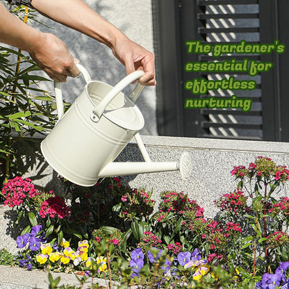 1 Gallon Watering Can for Plants, Watering Cans for Indoor&Outdoor Gardening, Galvanized Steel Watering Pot with Removable Spout, Metal Water Can with Ergonomic Movable Handle(Gold)