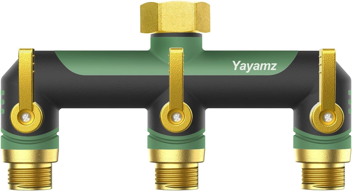 3 Way Garden Hose Splitter, High Flow Outdoor Faucet Splitter