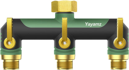 3 Way Garden Hose Splitter, High Flow Outdoor Faucet Splitter