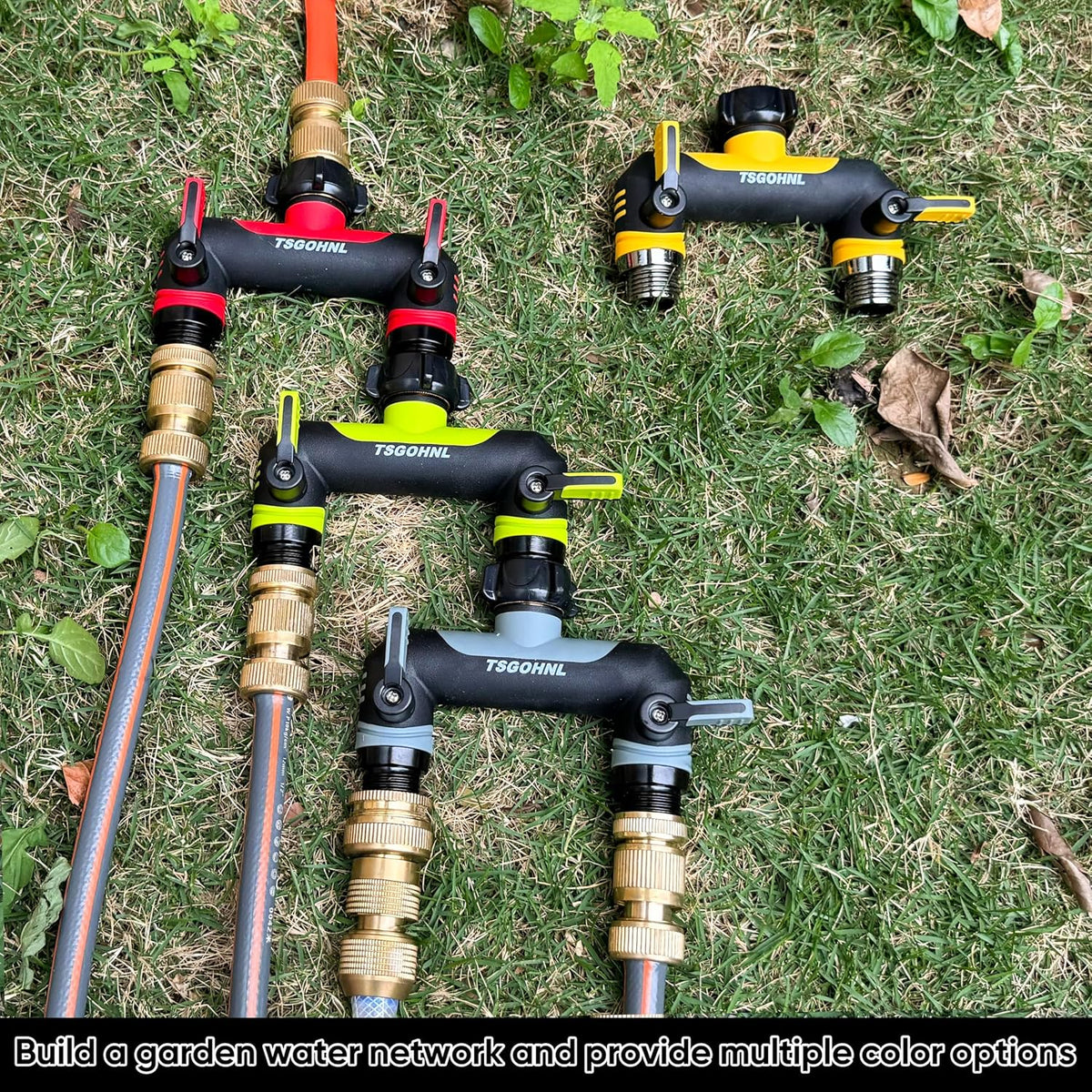 3 Way Garden Hose Splitter, High Flow Outdoor Faucet Splitter