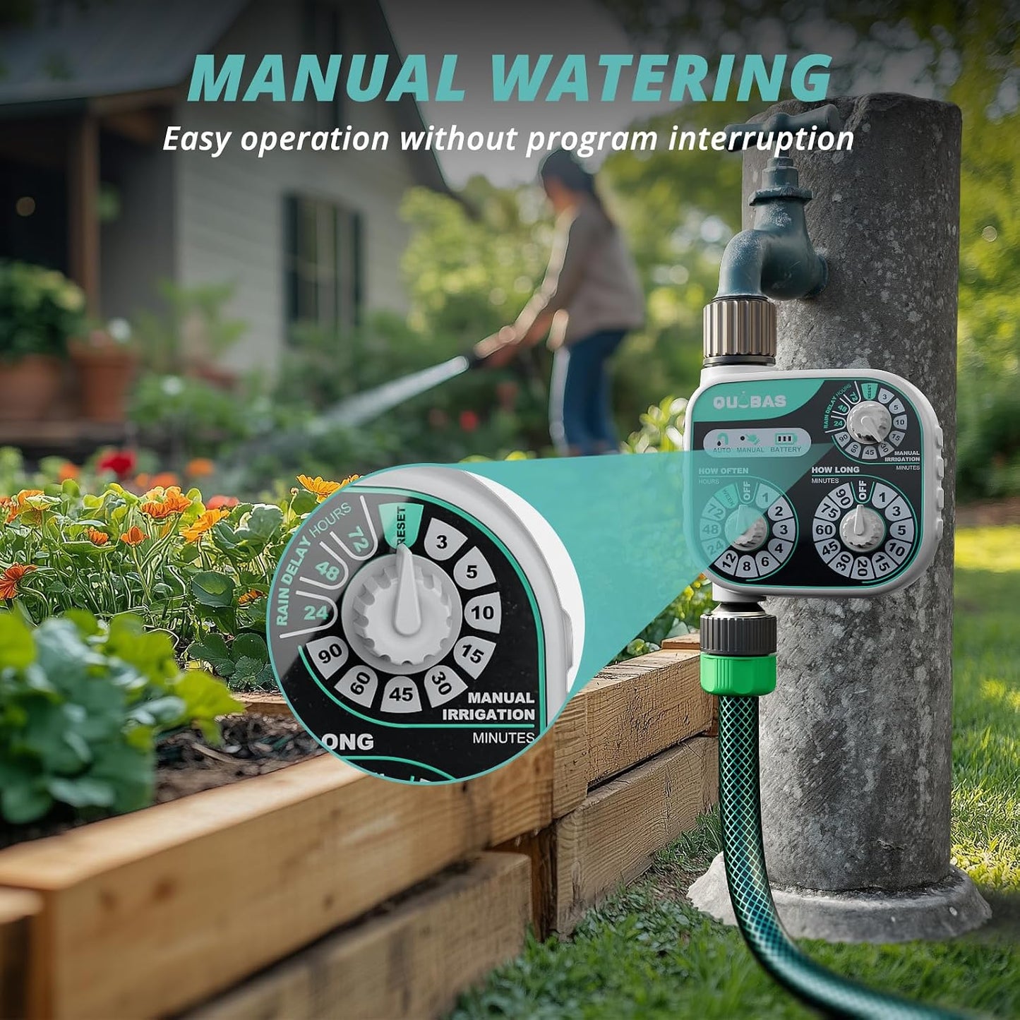 Mechanical Dial Hose Timer, Waterproof Sprinkler Timer