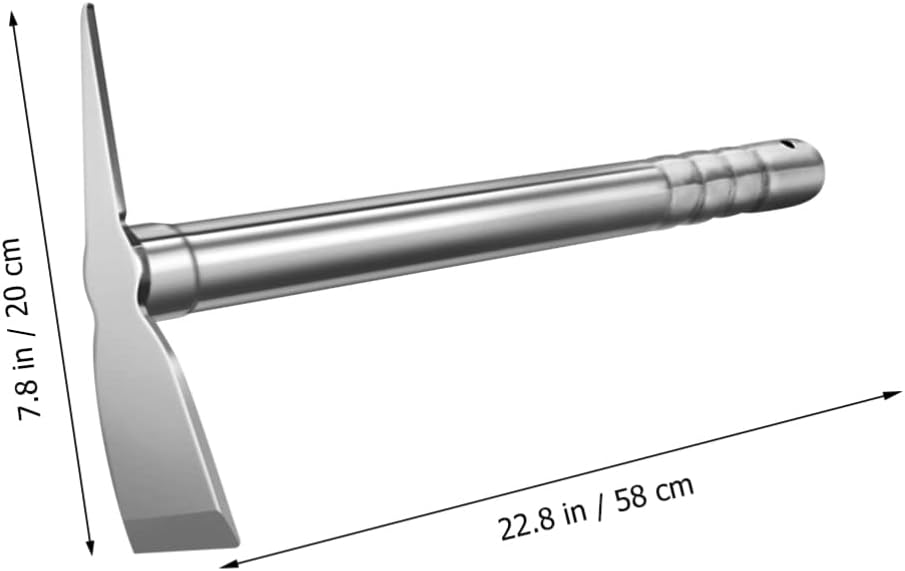 Stainless Steel Garden Hoe 15.27X7.87In Heavy Duty Outdoor Gardening Tool for Weeding Digging Loosening Soil and Transplanting