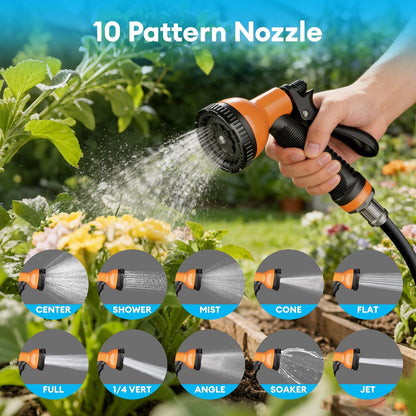 1/2 Inch x 130 FT Retractable Garden Hose Reel, Wall Mounted