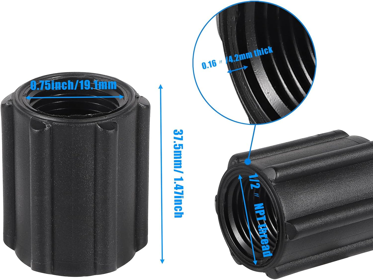 6Pcs 1/2 Inch Male to Female Sprinkler Extensions