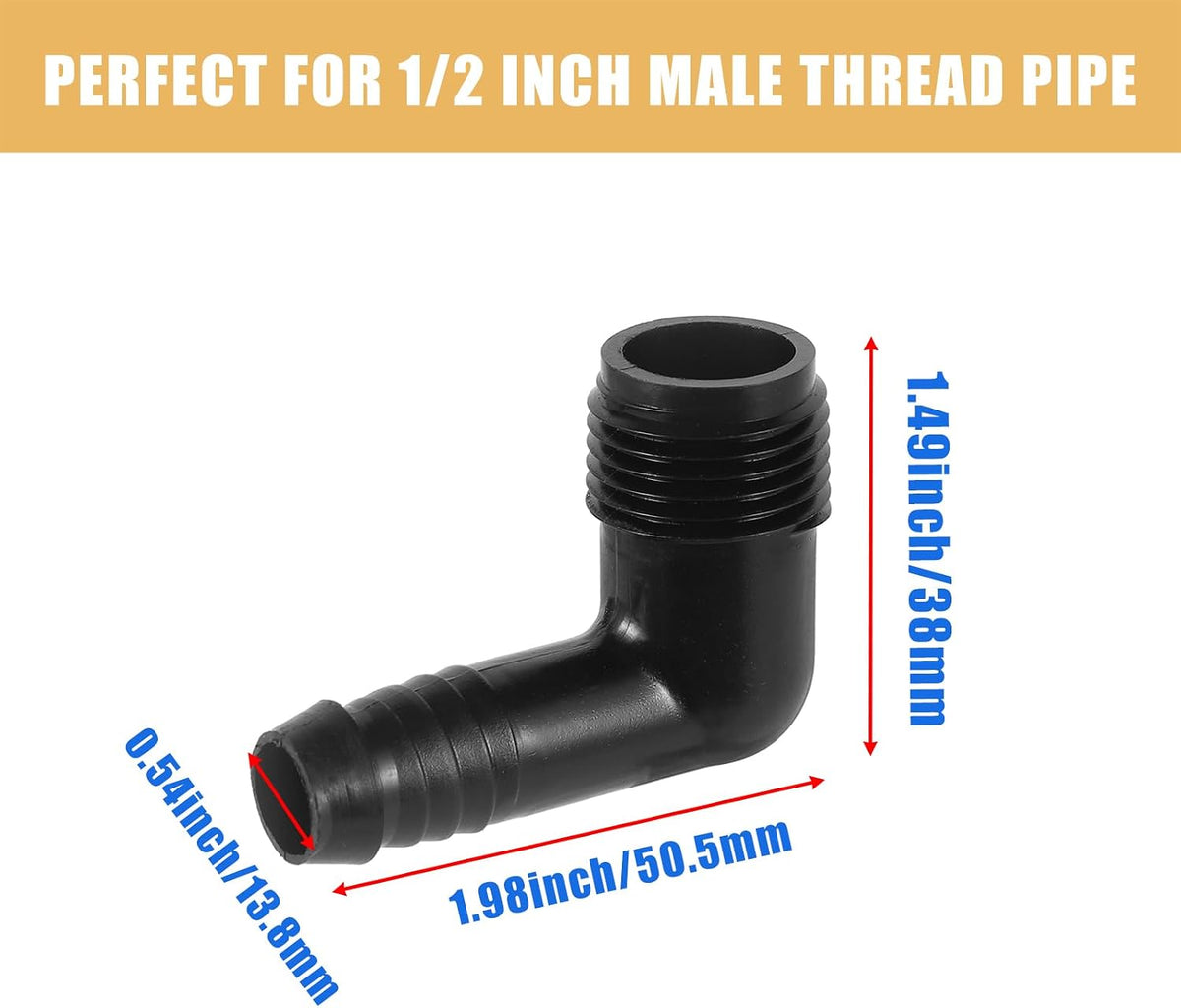 6Pcs 1/2 Inch Male to Female Sprinkler Extensions