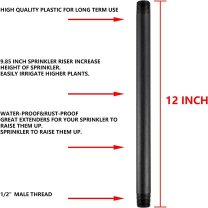 6Pcs 1/2 Inch Male to Female Sprinkler Extensions